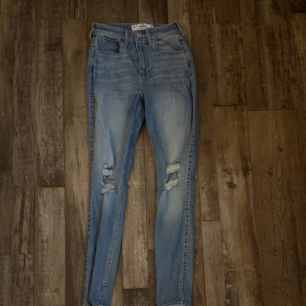 Hollister Light Blue Ripped Skinny Jeans